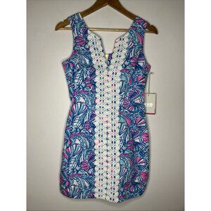 Lilly Pulitzer x Target Blue Shift Dress Women's Size 4 New FLAWED READ